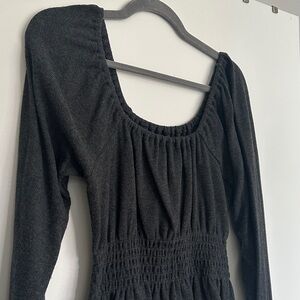 Madewell Gray Smocked Women's Top